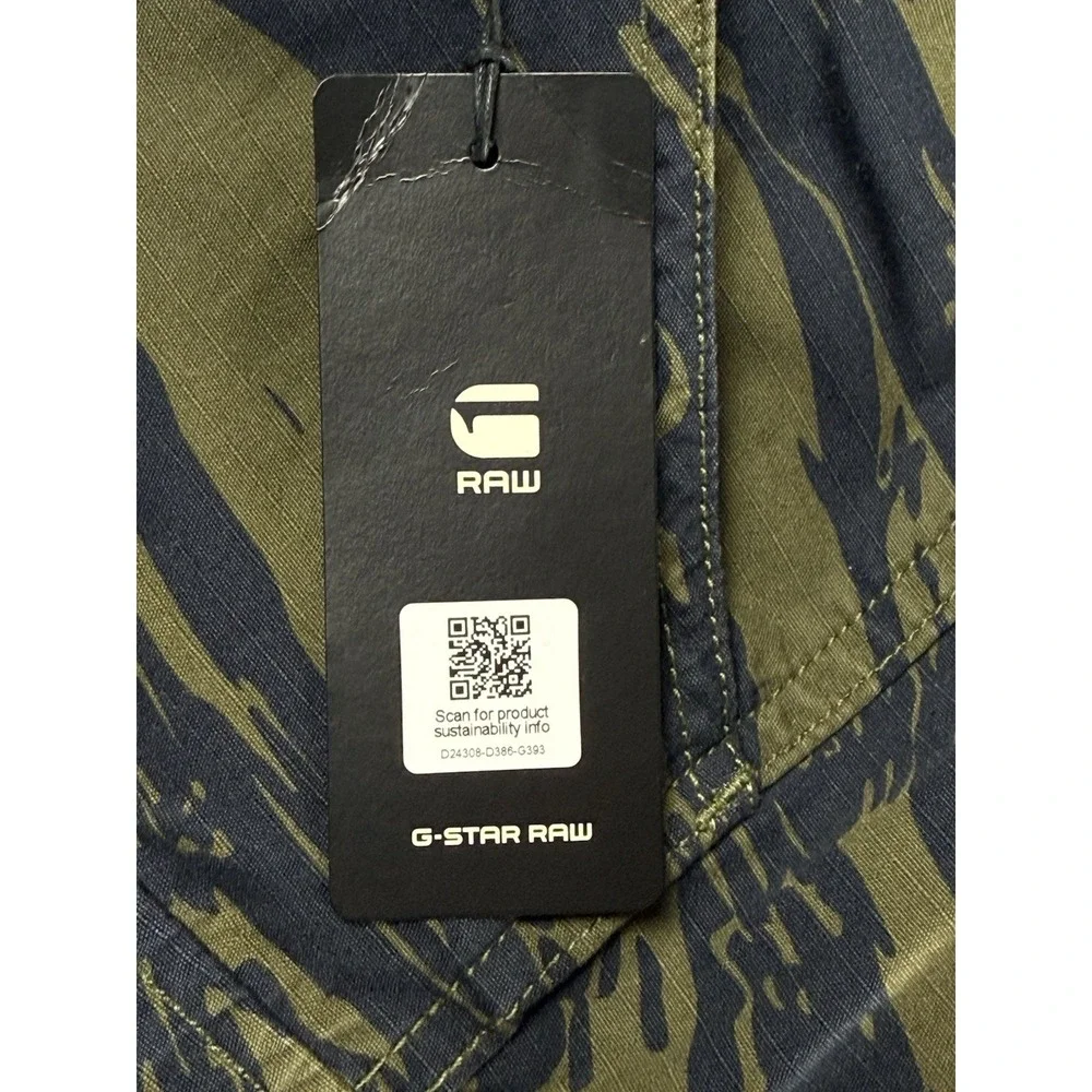 G-STAR RAW Cargo Pants Mens 29x32 Tiger Camo Ripstop Tapered D24308 NEW